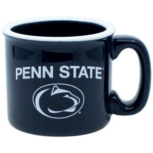 navy camp mug with Penn State and Athletic Logo